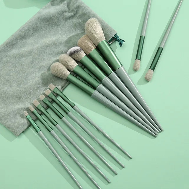 Luxury 13-Piece Face & Eye Makeup Brush Set