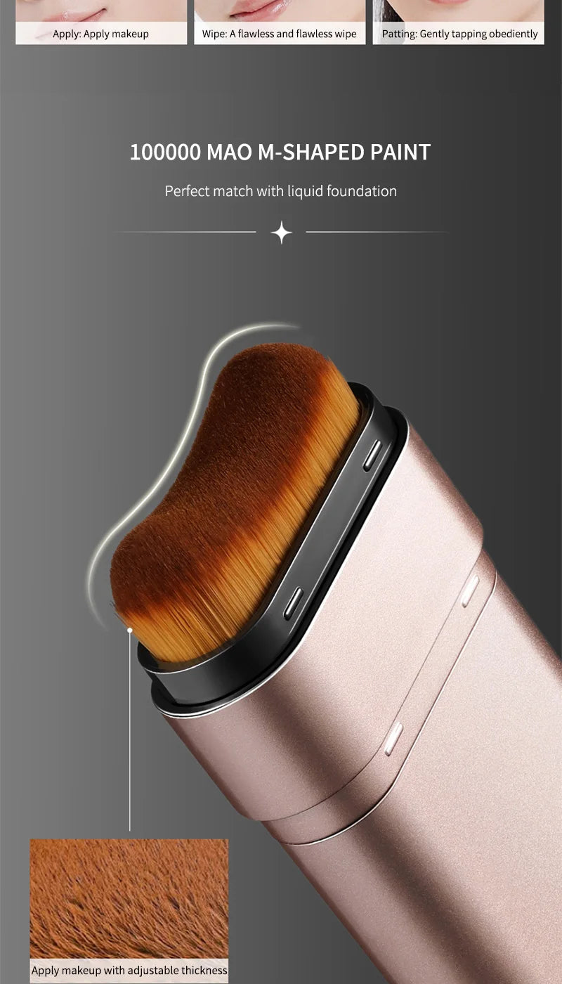 Glaze & Gloss 2-in-1 Rotating Foundation Stick & Brush