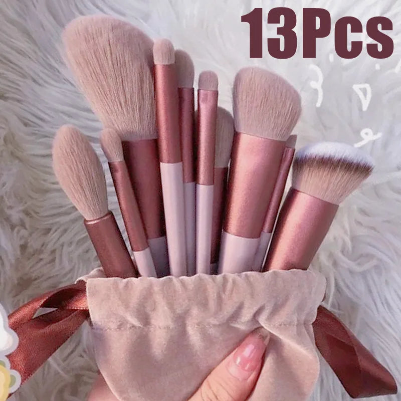 Luxury 13-Piece Face & Eye Makeup Brush Set