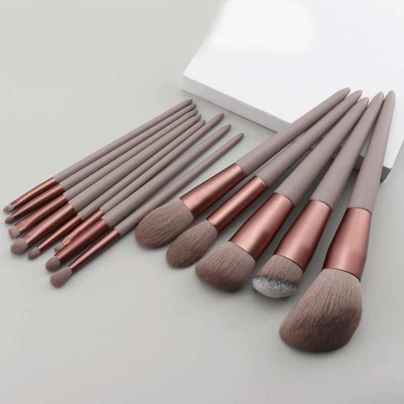 Luxury 13-Piece Face & Eye Makeup Brush Set
