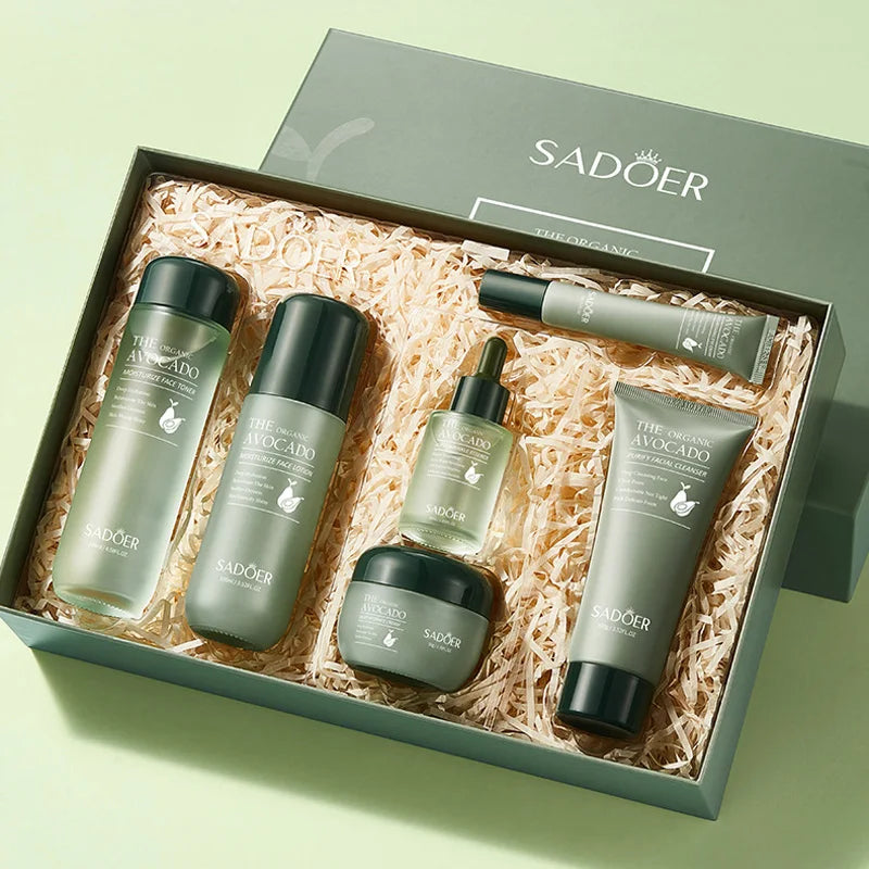 Glaze & Gloss Avocado Nourishing Skincare Set (6-Piece)