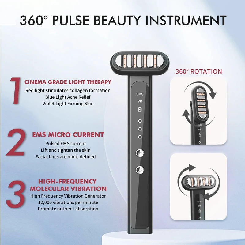 Glaze & Gloss 4-in-1 Red Light Facial Wand
