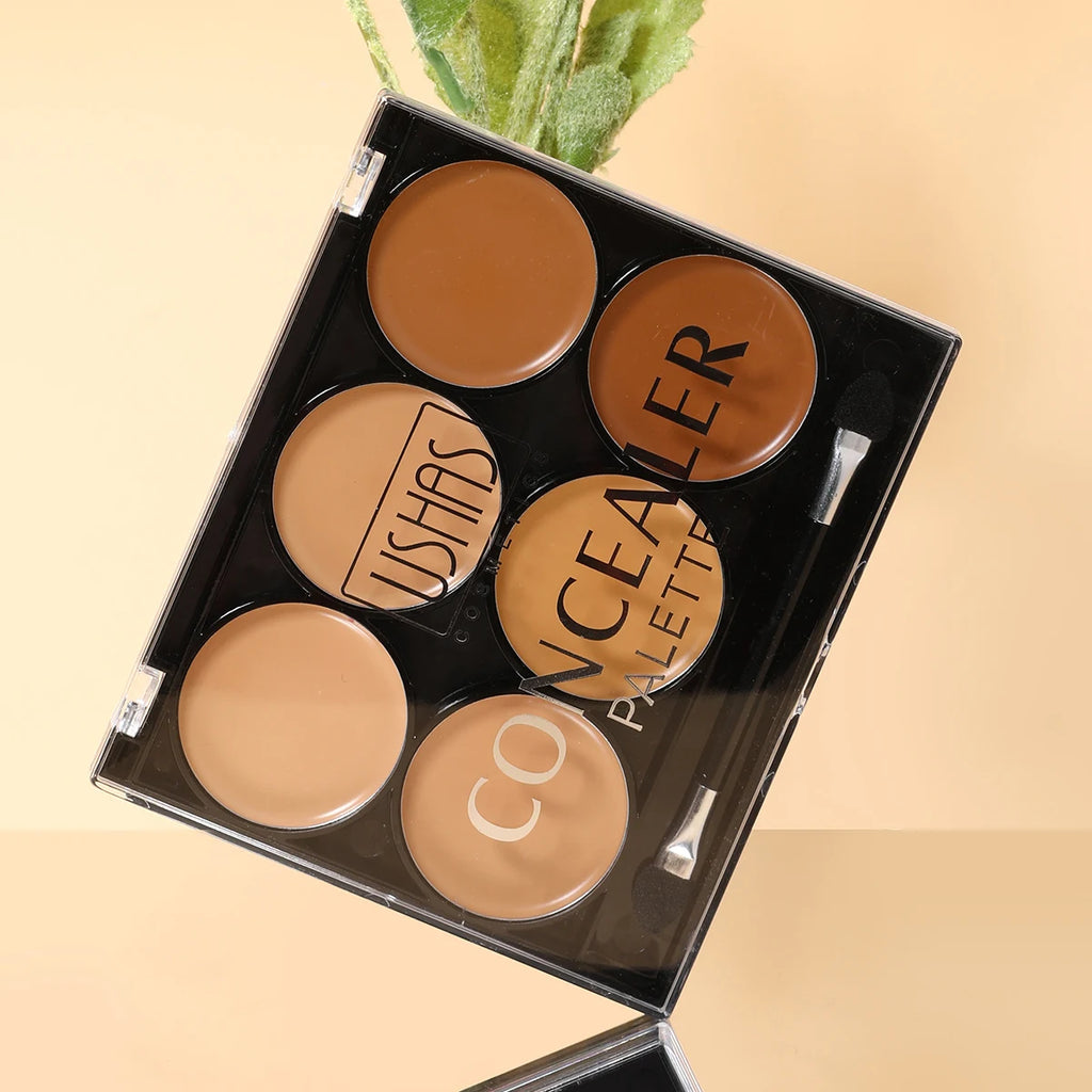 Glaze & Gloss USHAS 6-Color Flawless Concealer & Contour Palette
