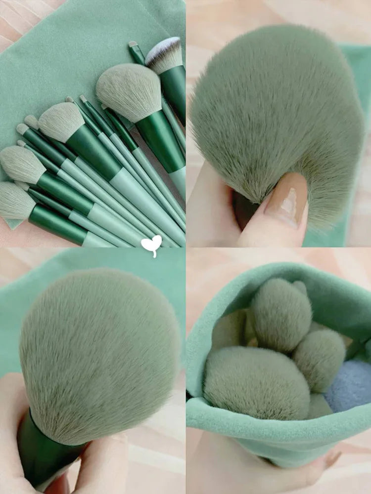 Luxury 13-Piece Face & Eye Makeup Brush Set