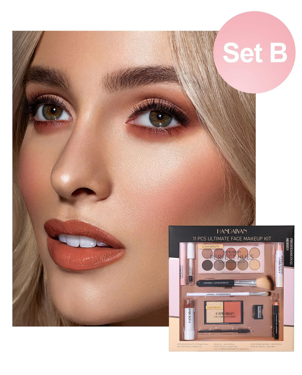 Glaze & Gloss Professional 11-Piece Full Makeup Kit