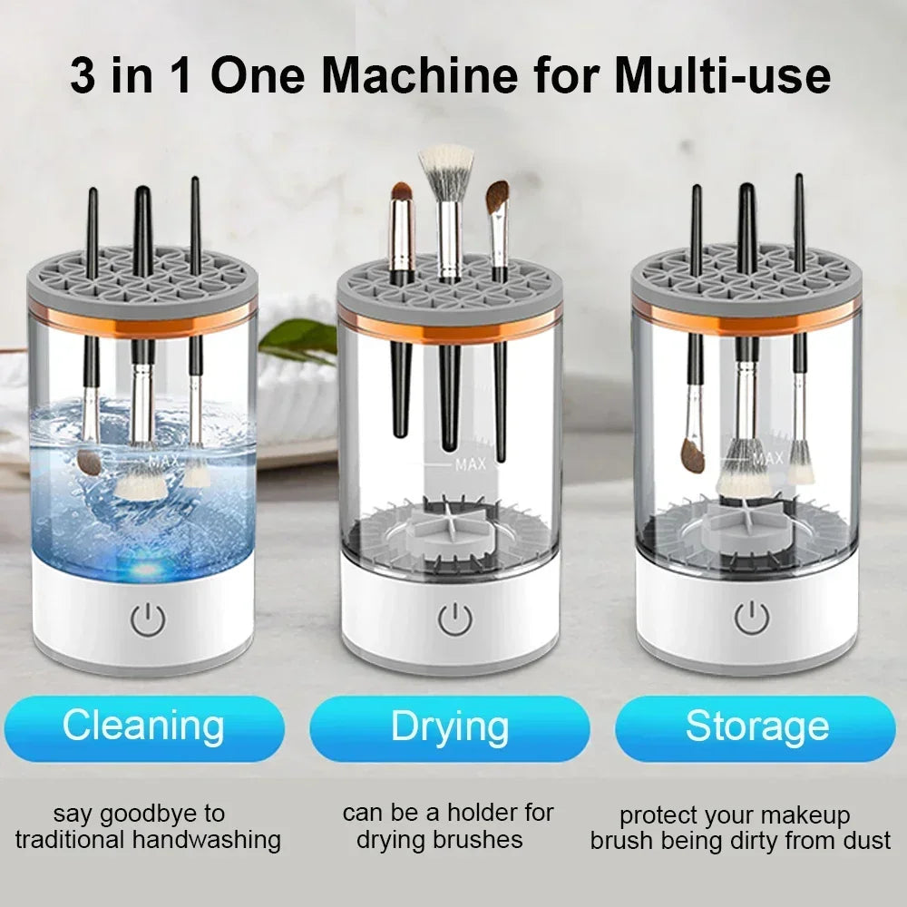 Glaze & Gloss 3-in-1 Electric Makeup Brush Cleaner