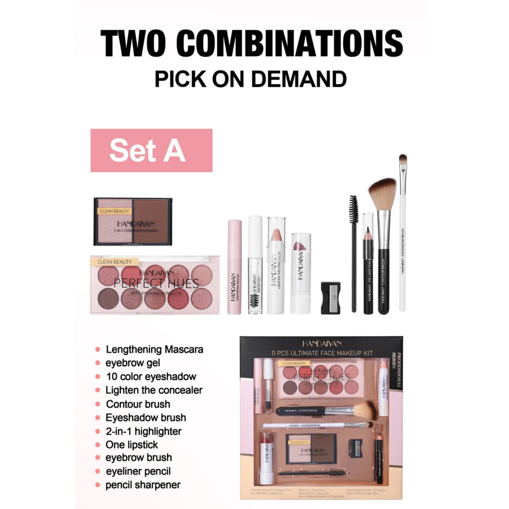 Glaze & Gloss Professional 11-Piece Full Makeup Kit