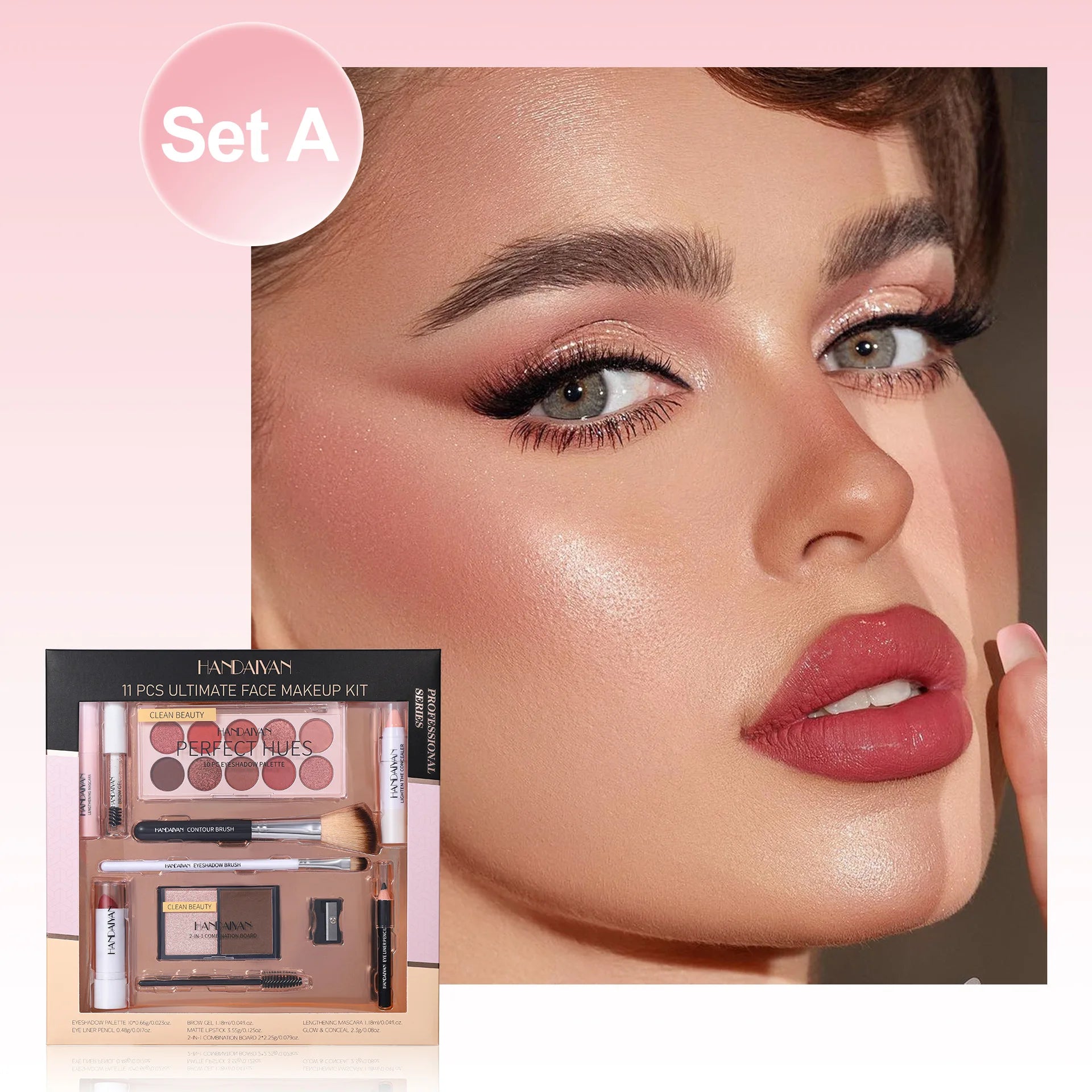 Glaze & Gloss Professional 11-Piece Full Makeup Kit