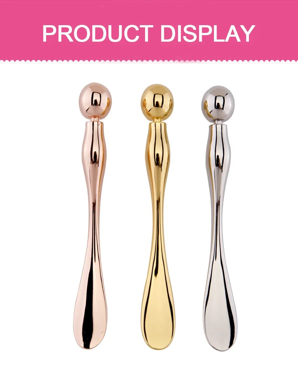 Glaze & Gloss Metal Face Massage Stick & Eye Cream Applicator