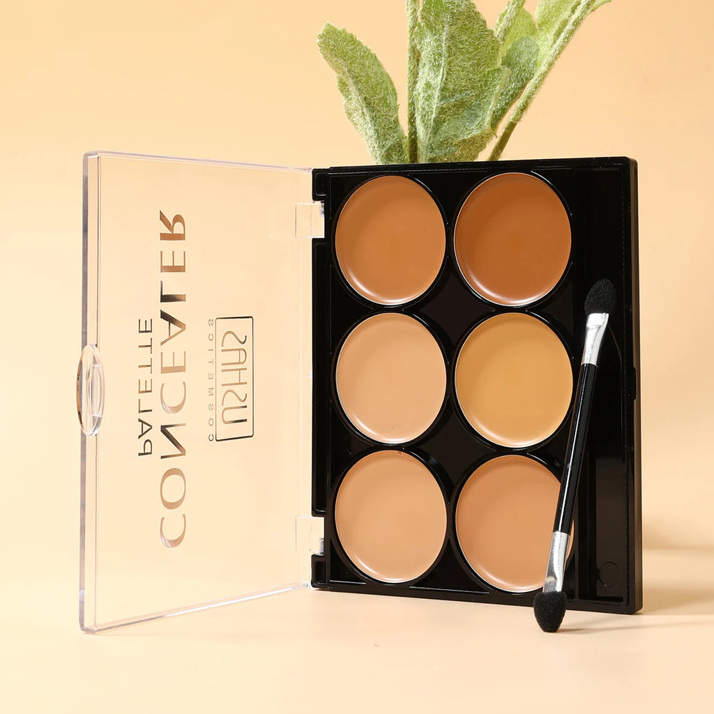Glaze & Gloss USHAS 6-Color Flawless Concealer & Contour Palette
