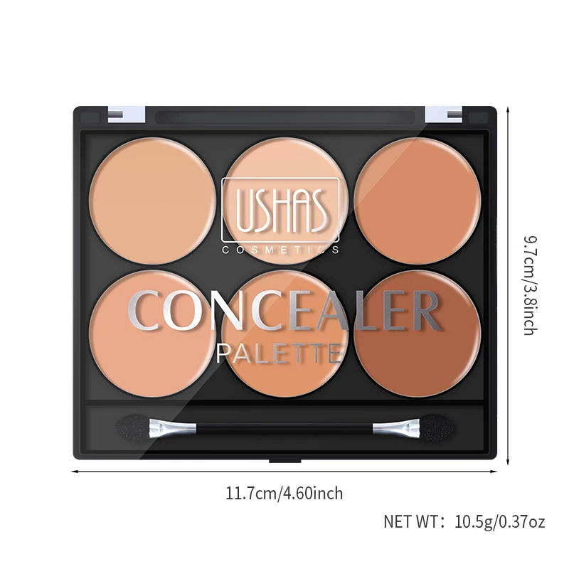 Glaze & Gloss USHAS 6-Color Flawless Concealer & Contour Palette