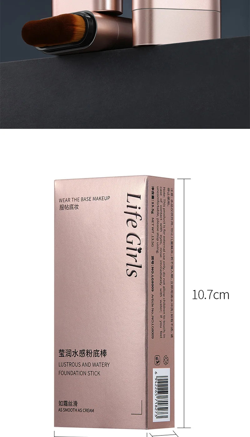 Glaze & Gloss 2-in-1 Rotating Foundation Stick & Brush