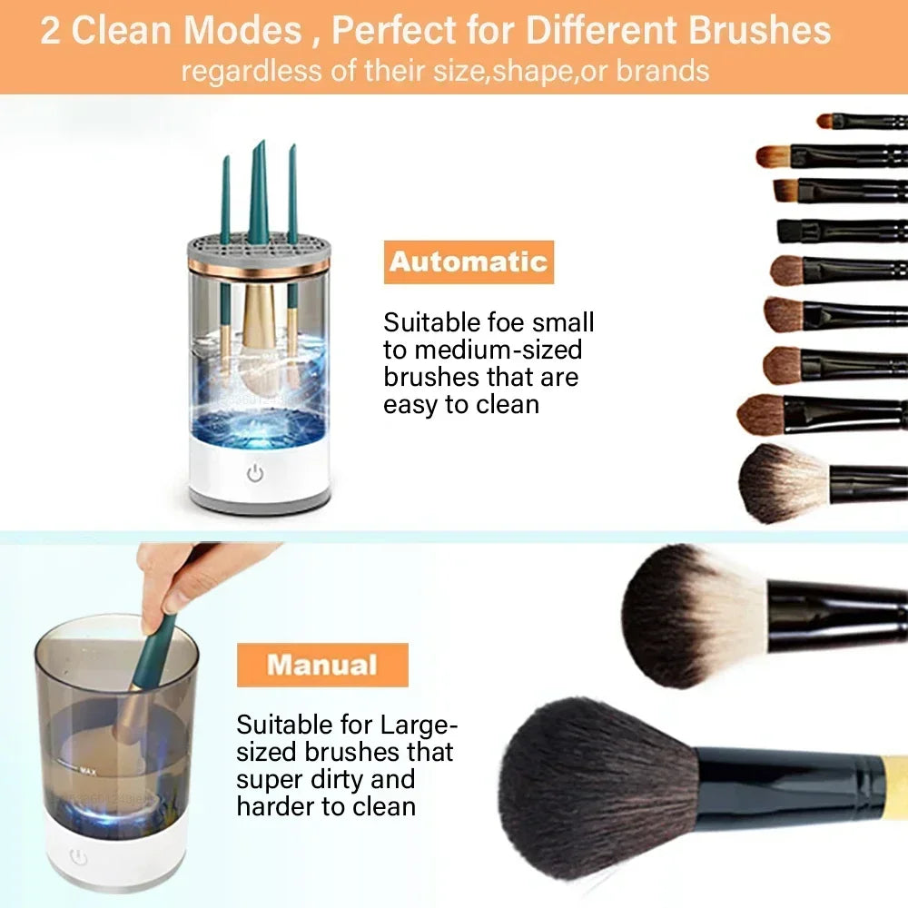 Glaze & Gloss 3-in-1 Electric Makeup Brush Cleaner