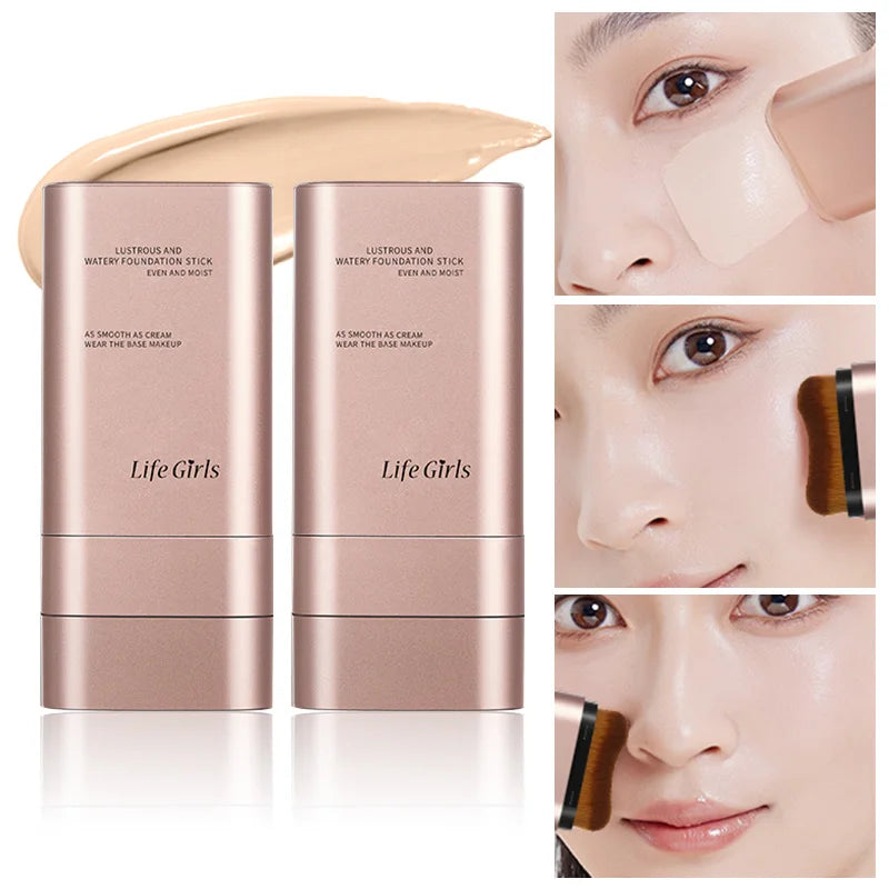 Glaze & Gloss 2-in-1 Rotating Foundation Stick & Brush