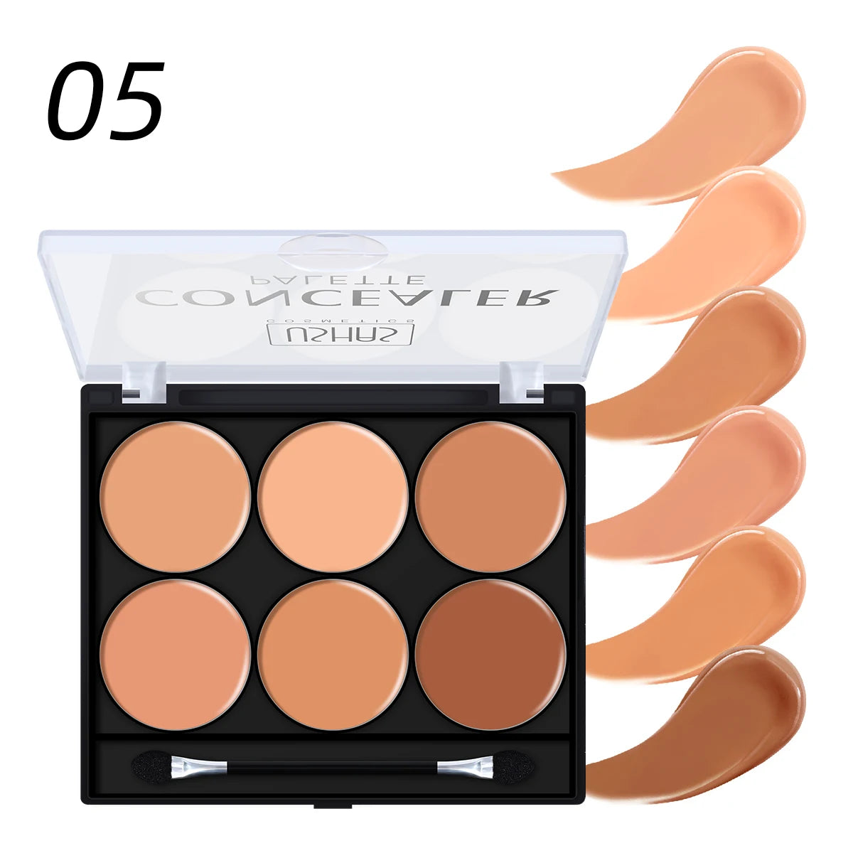Glaze & Gloss USHAS 6-Color Flawless Concealer & Contour Palette