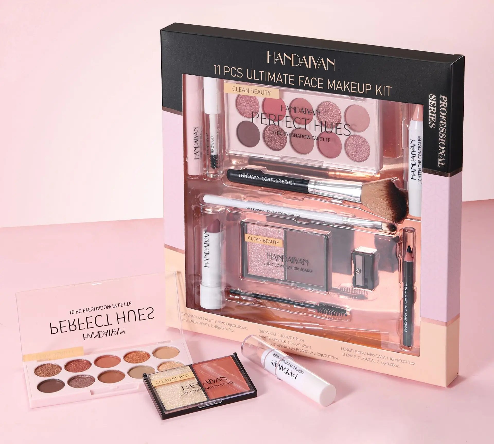 Glaze & Gloss Professional 11-Piece Full Makeup Kit