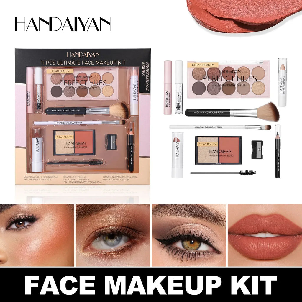 Glaze & Gloss Professional 11-Piece Full Makeup Kit