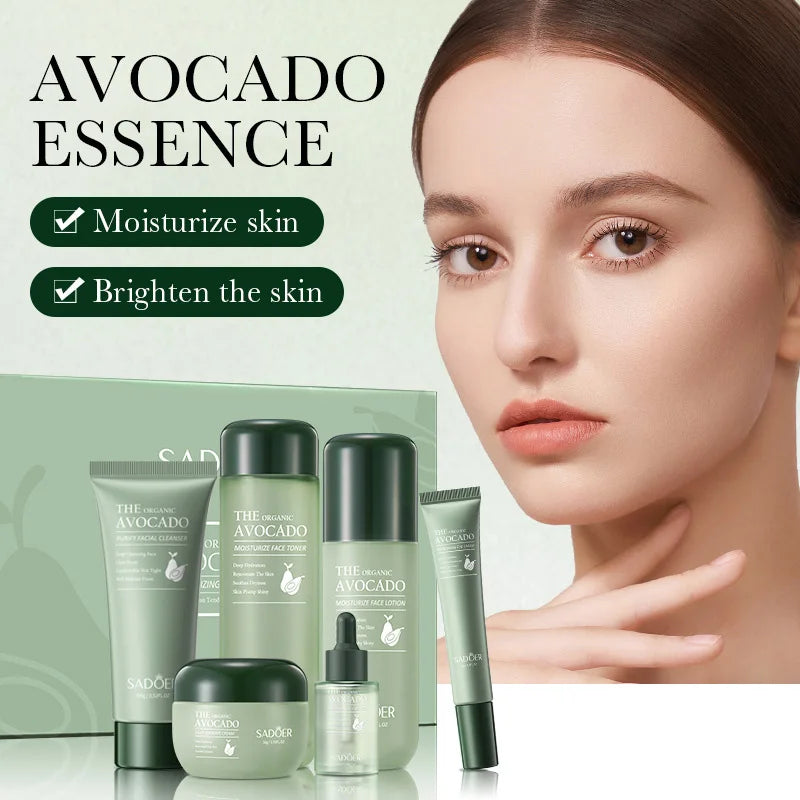 Glaze & Gloss Avocado Nourishing Skincare Set (6-Piece)