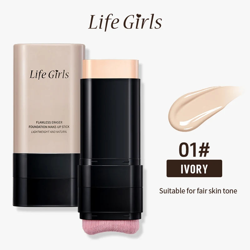 Glaze & Gloss 2-in-1 Rotating Foundation Stick & Brush