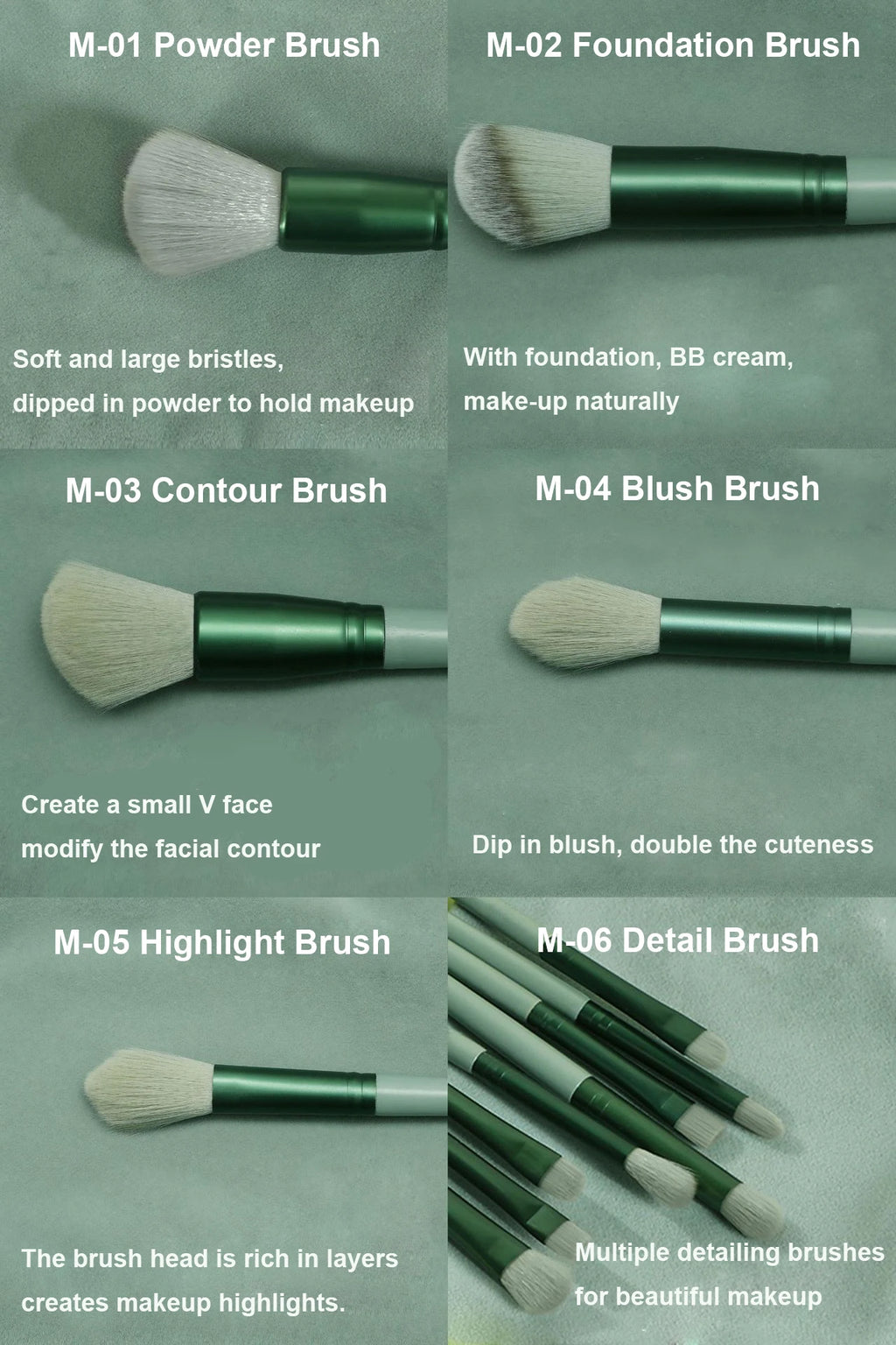 Luxury 13-Piece Face & Eye Makeup Brush Set