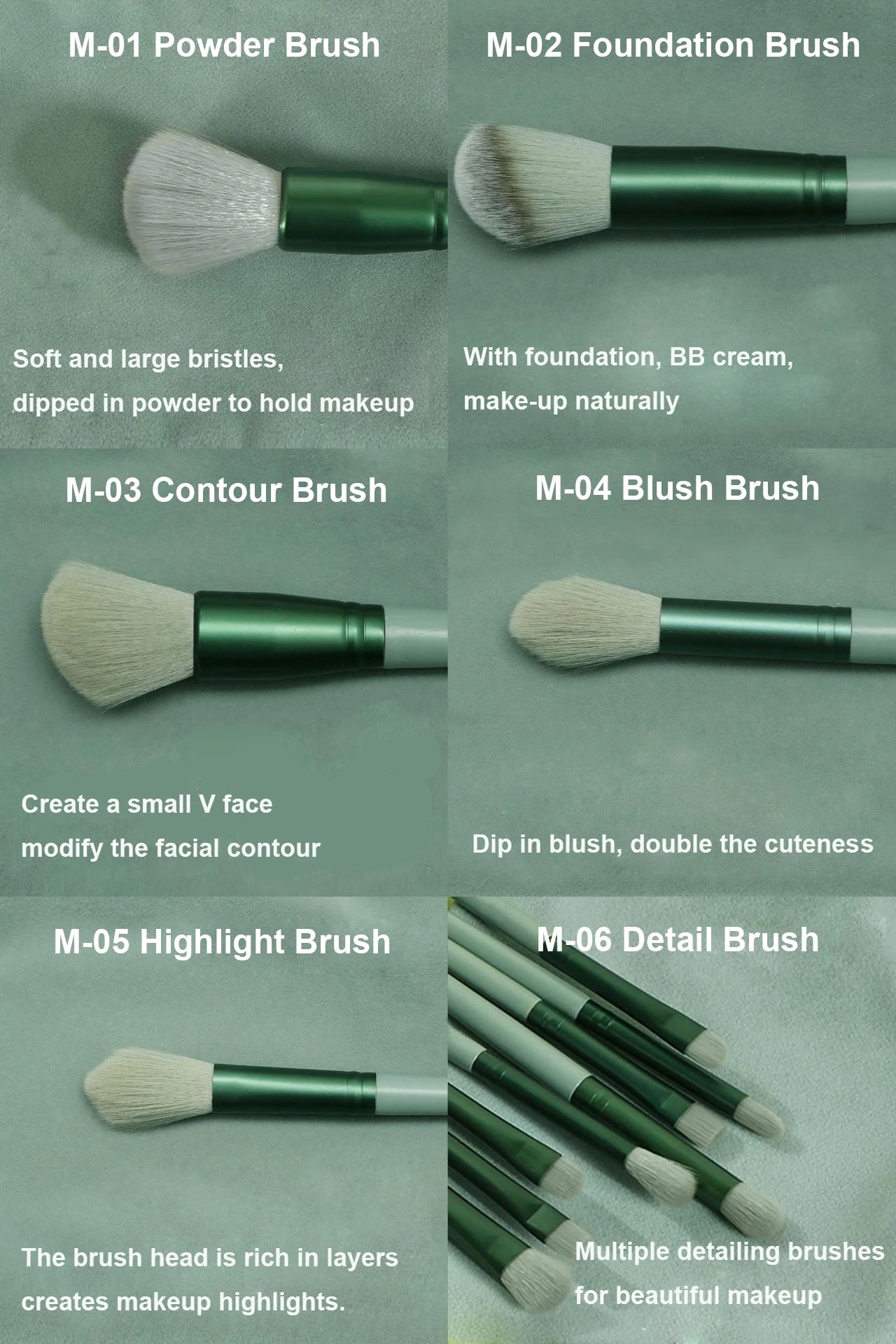 Luxury 13-Piece Face & Eye Makeup Brush Set