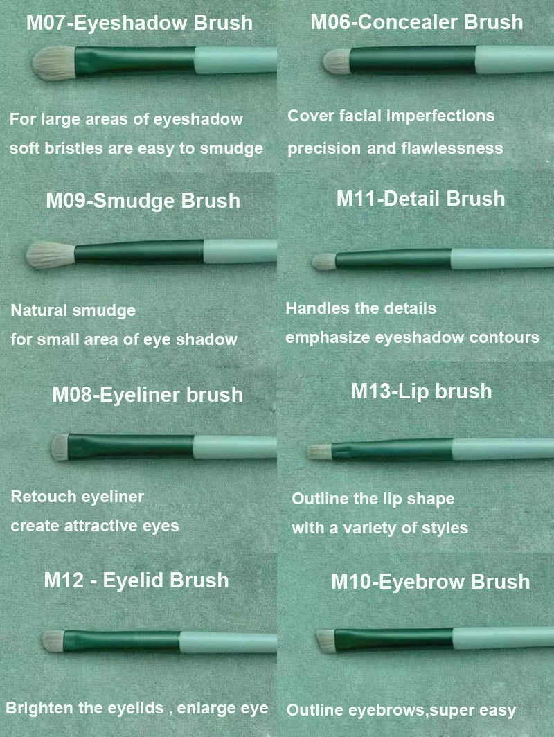 Luxury 13-Piece Face & Eye Makeup Brush Set