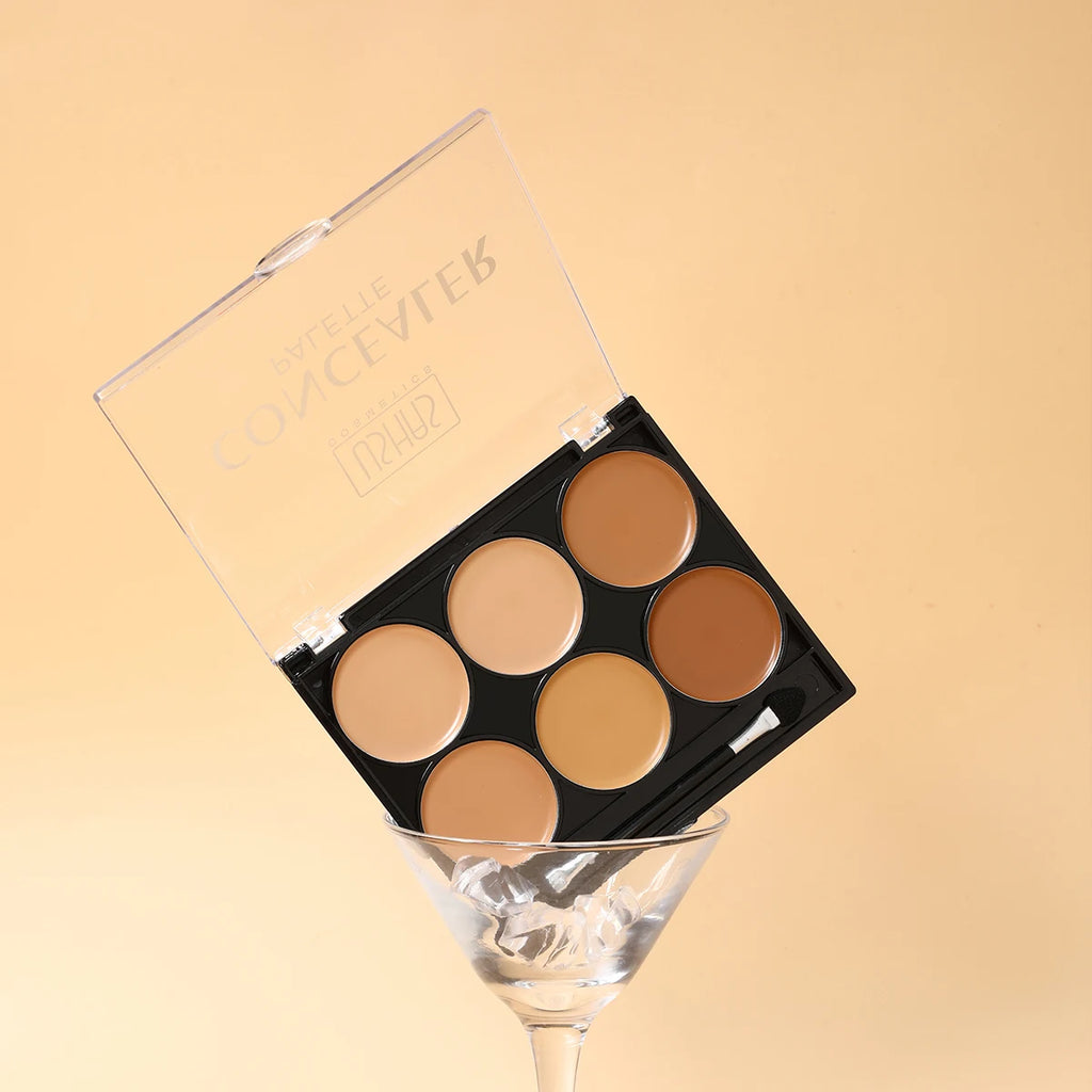 Glaze & Gloss USHAS 6-Color Flawless Concealer & Contour Palette