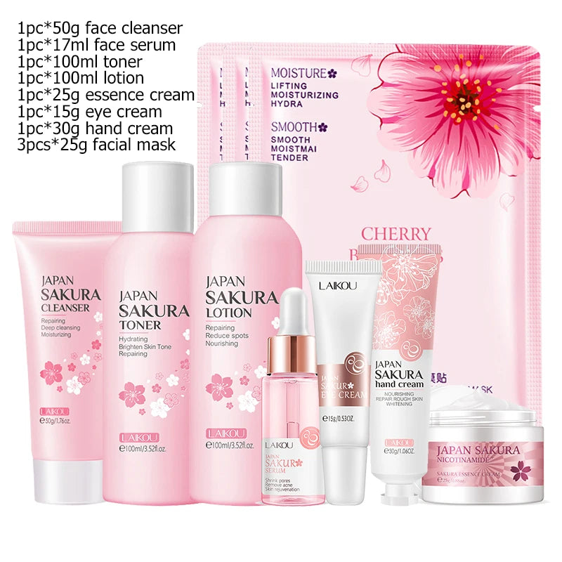 Glaze & Gloss Premium Sakura & Green Tea Skincare Gift Set
