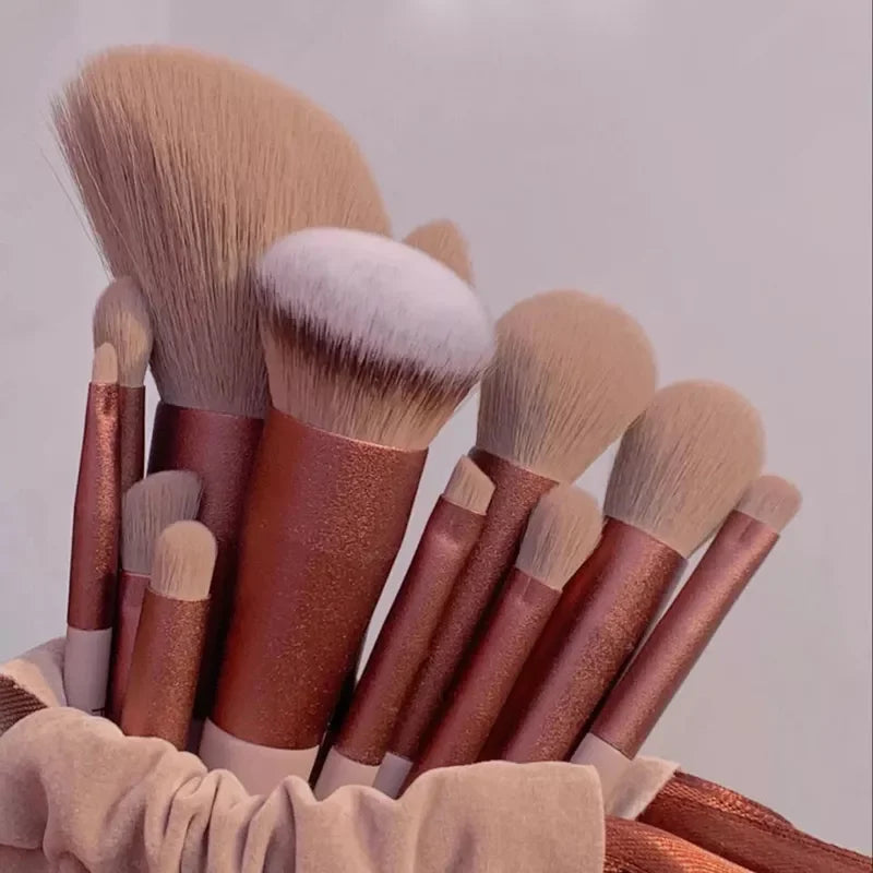 Luxury 13-Piece Face & Eye Makeup Brush Set