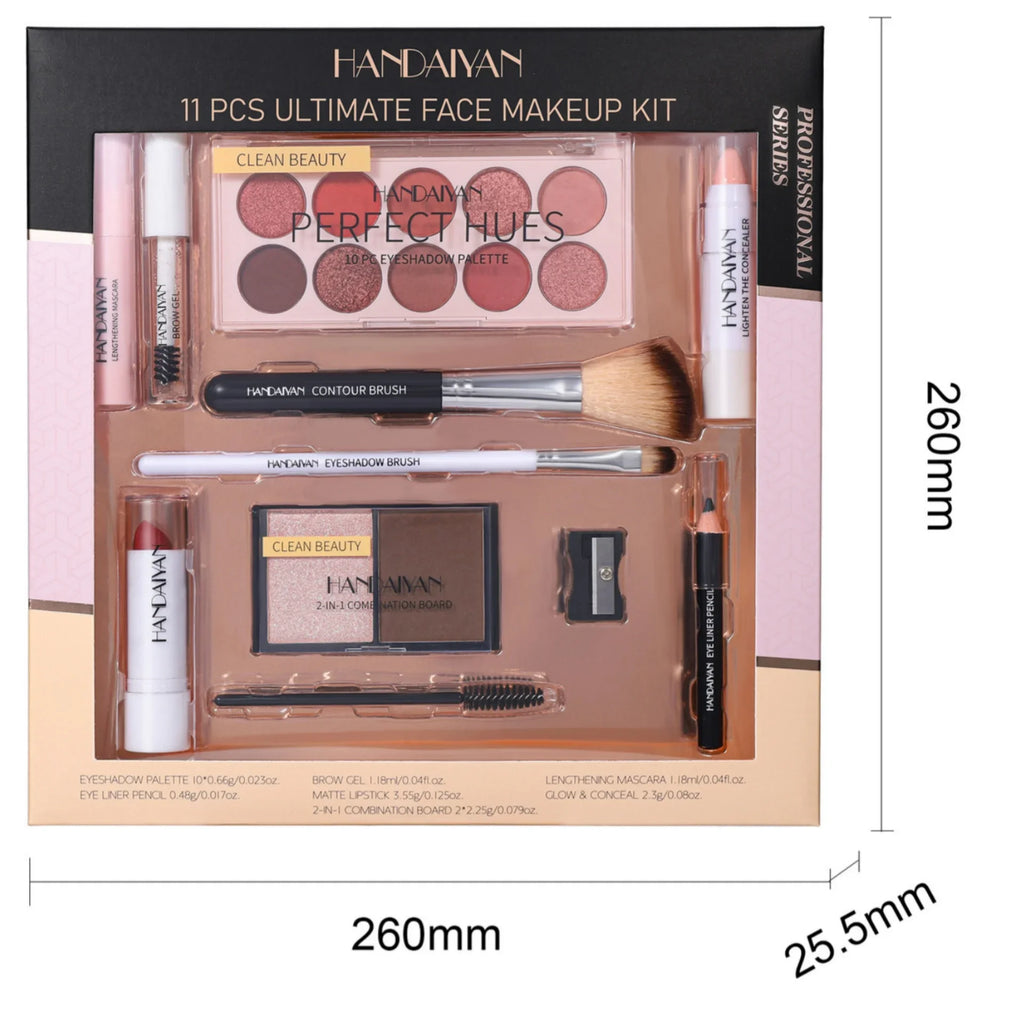 Glaze & Gloss Professional 11-Piece Full Makeup Kit