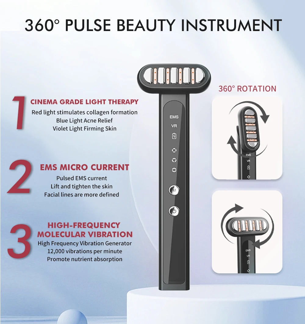 Glaze & Gloss 4-in-1 Red Light Facial Wand