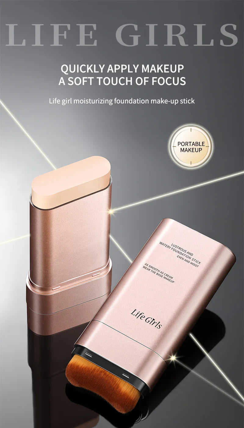 Glaze & Gloss 2-in-1 Rotating Foundation Stick & Brush