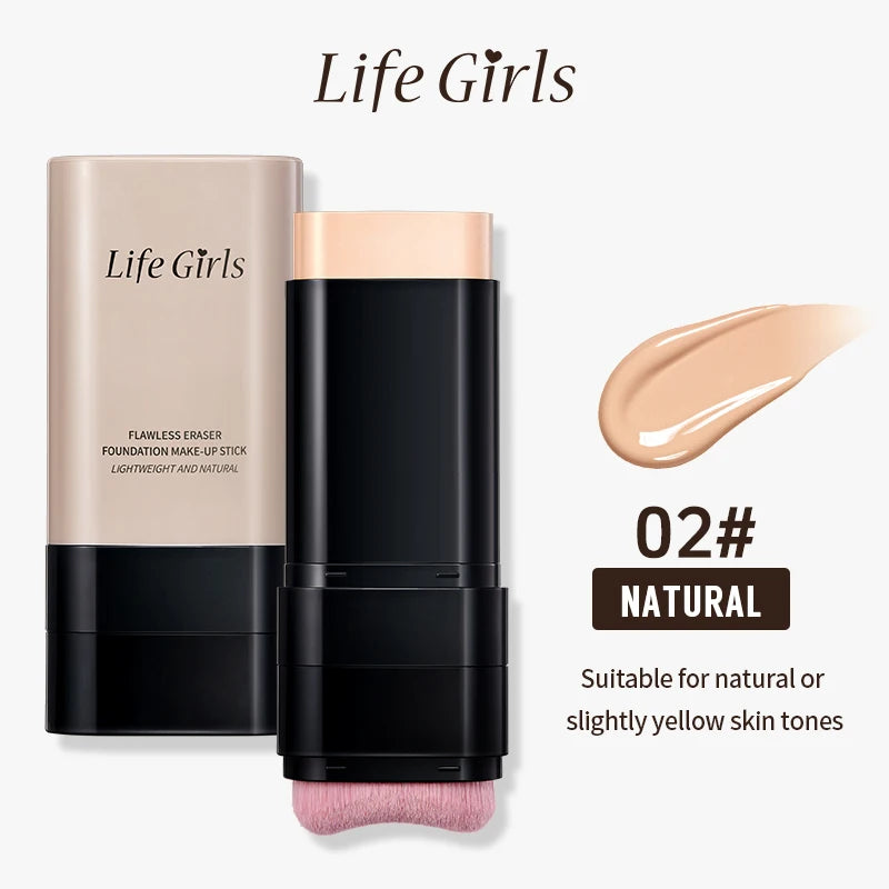 Glaze & Gloss 2-in-1 Rotating Foundation Stick & Brush
