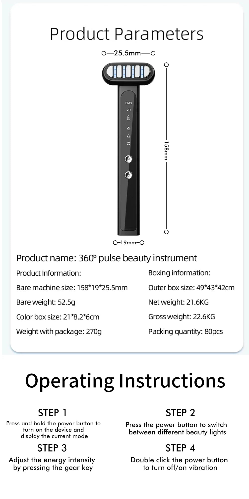 Glaze & Gloss 4-in-1 Red Light Facial Wand