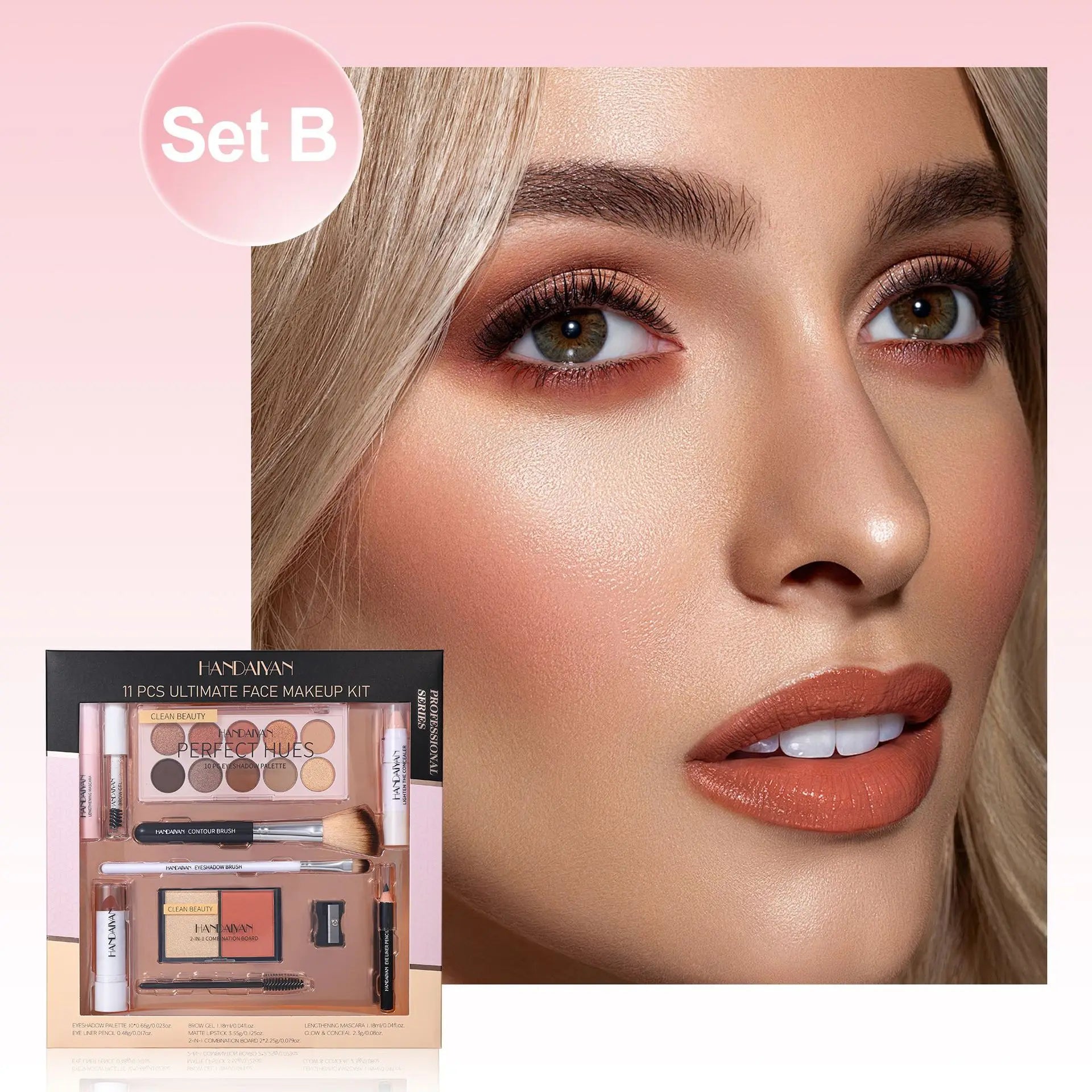 Glaze & Gloss Professional 11-Piece Full Makeup Kit